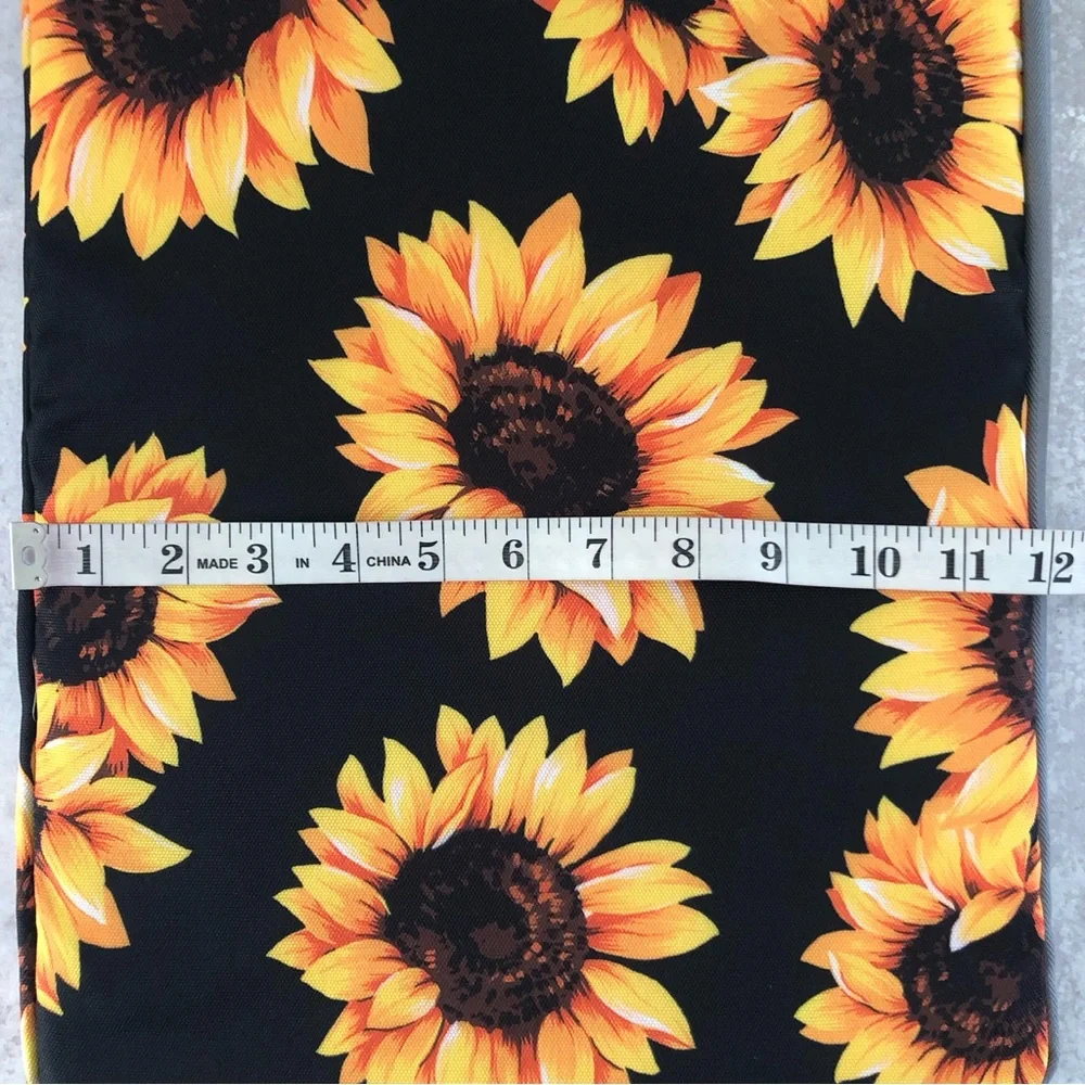 Sunflower Floral Pattern Fabric Laptop Sleeve Soft Computer Case NEW
